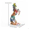 Horse Figurine Graffiti Statue Multicolor Sculpture with Flat Base for Art Collectors, Living