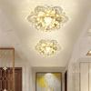 Home Decoration 9W LED Ceiling Lights Crystal Petals Modern Crystal Flower Chandelier Creative Ceiling Spotlights Balcony Porch