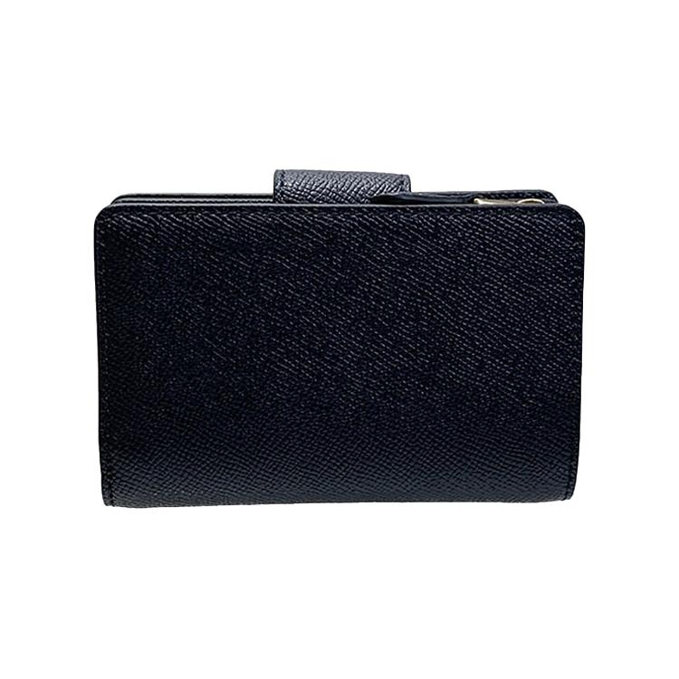 New COACH Leather Card Holder, Wallet Medium Women's Dark Night Blue 6390-IMMID