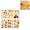 6PCS Fall Window Cling Plastic For Living Room Bedroom Seasonal Decoration