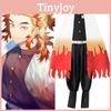 Hochwertiges Demon Slayer Kimetsu No Yaiba Rengoku Kyoujurou Cosplay Kostüm Kimono Robe Anzug Perfekt für Halloween und Partys