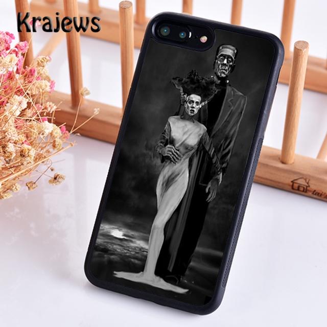 Krajews Bride of Frankenstein Phone Case Cover For iPhone 16 15 14 plus XS XR 11 12 mini 13 pro max coque Shell Fundas