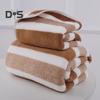 Coral Fleece Towel Set Striped Absorbent Bath Towel Lint Free Fade Resistant Towel Shower Wrap for Spa Poolside Daily Use