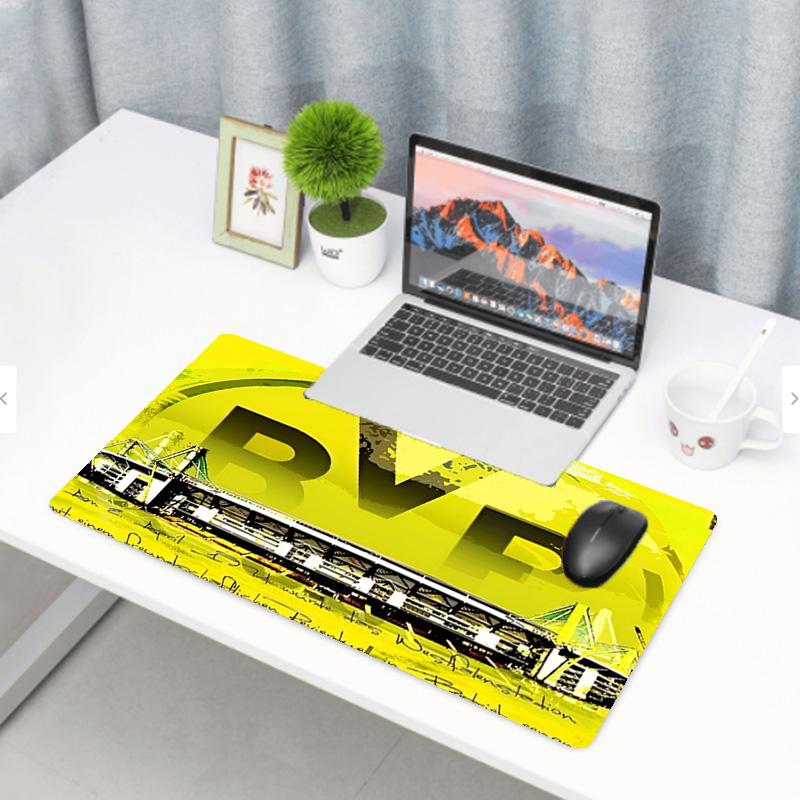 Tapis de Souris Impression Borussia Dortmund, Tapis de Bureau Antidérapant pour Clavier, pour PC Portable Gaming Travail Utilisation Quotidienne, Cadeau Surprise Cool pour Festival