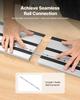 Track Saw Guide Rail, 1397 mm Cutting Range, Kit Includes 2 x 698.5 mm Aluminum Extruded Guide Rails and 1 Connector, Compatible with Makita, Festool