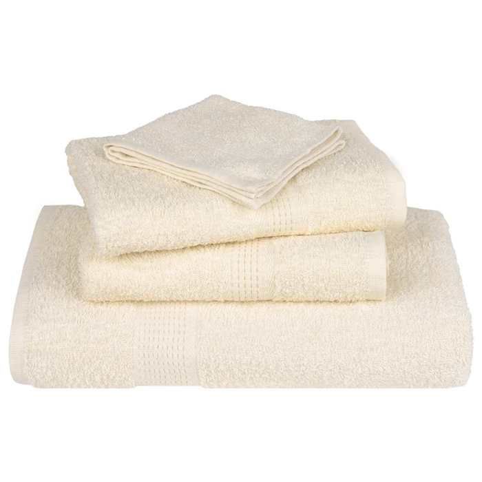 VidaXL Washcloths 2 Pieces FROGN Cream 30 X 30 Cm 100% Cotton 136992