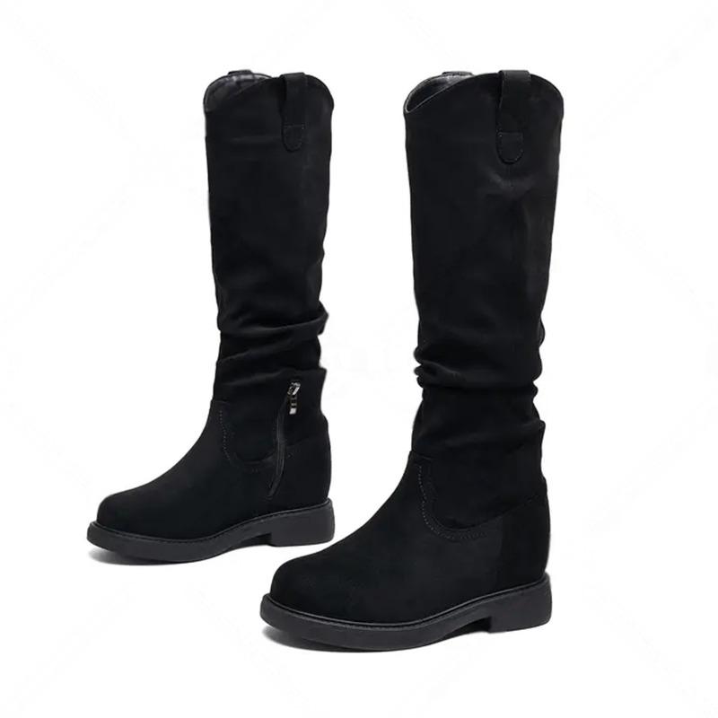 The new stylish and elegant knee-length riding boots for women in the autumn and winter of 2025 with insole height increase