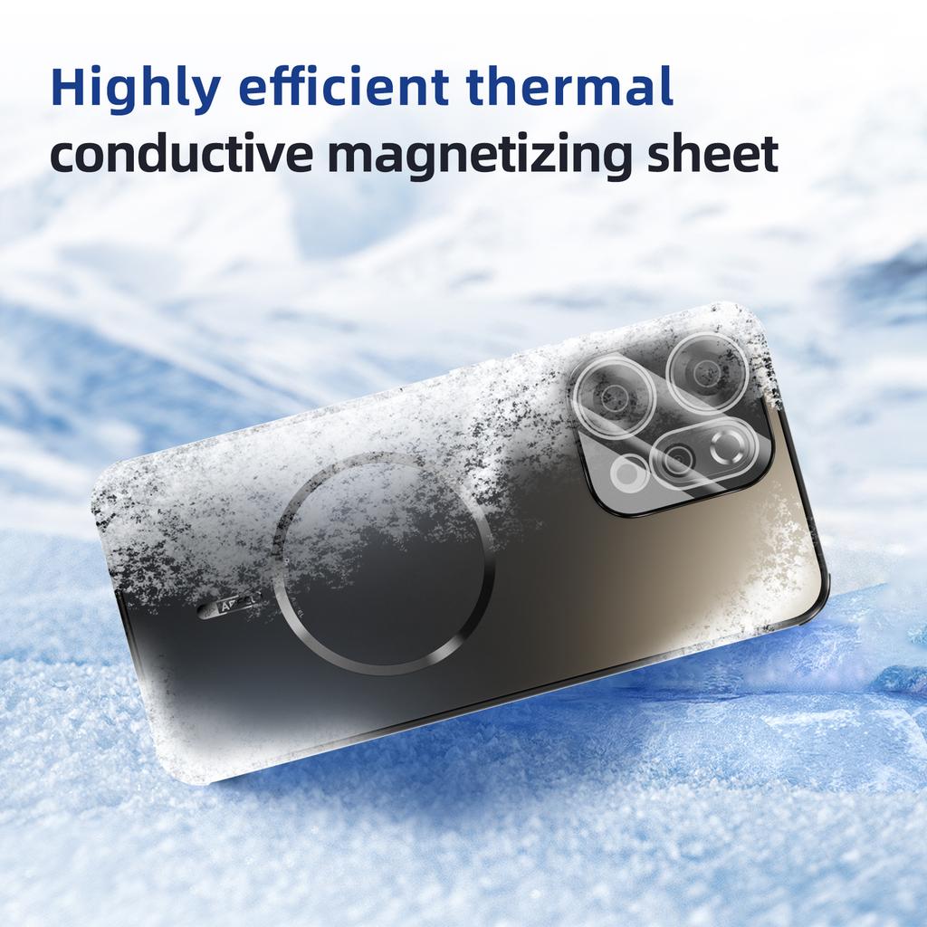 ABEEL For Oppo Reno14 Pro 5G (Global) Magnetic Case TPU PC Cooling Matte Phone Back Cover with Lens Film
