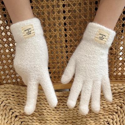 Kälteschutz Winterhandschuhe Einfarbig Vollfingerhandschuhe Neue Kältebeständige Fäustlinge Frauen