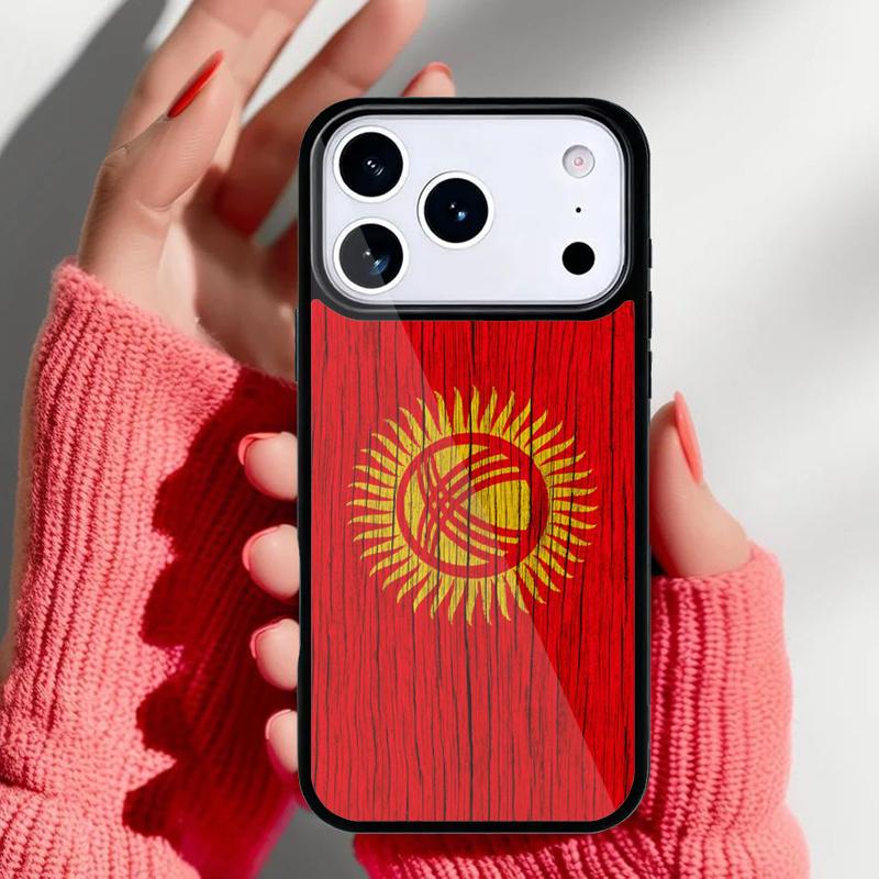 Kyrgyzstan Flag Phone Case for iPhone 17 16 15 14 13 Pro Max Back Cover for 12 11 Pro Coque