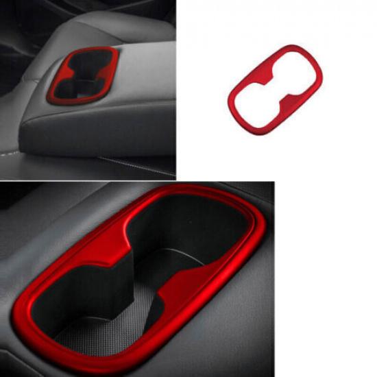 Rear Armrest Matte Red Water Cup Holder For Toyota Corolla - Panel Trim
