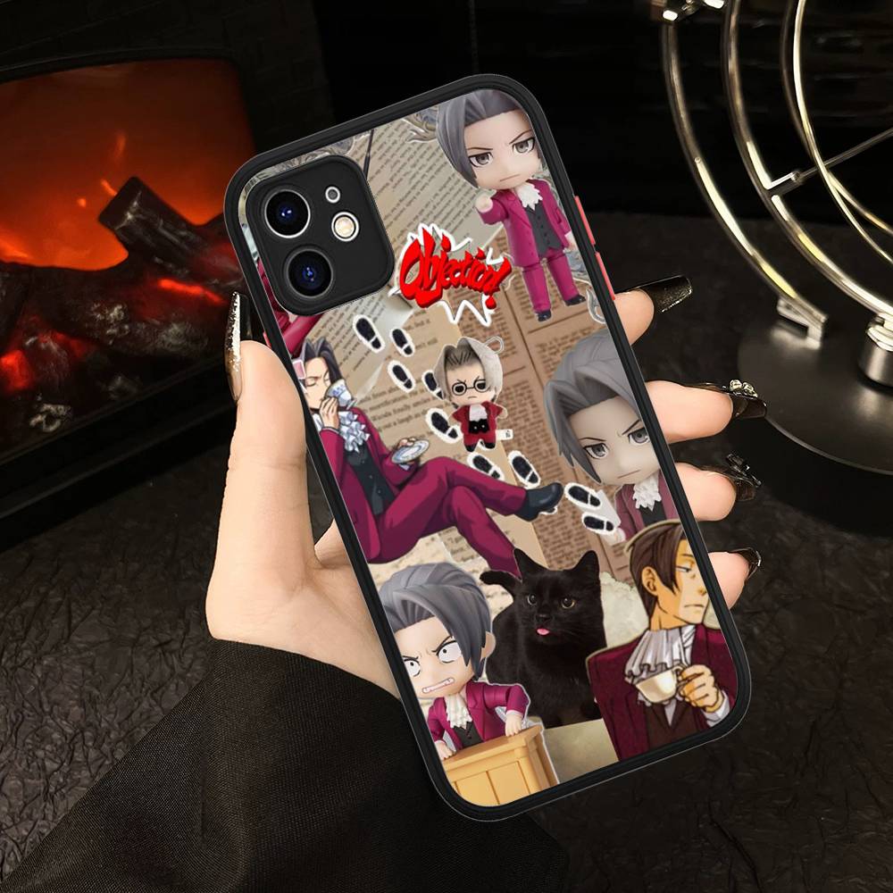 Classic Game Ace Attorney Phone Case For IPhone 16e 16 15 14 13 12 11 Pro Max X XS Max Plus Matte Clear