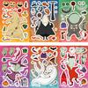 8 Cartoon Halloween Christmas Night Face Change Collage DIY Hand Notebook Decoration Waterproof