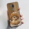 Cute Case For LG G7 thinQ Capa Coque Printing Shell Protective Cover For LG G7thinQ Fundas Soft Silicone Cartoon Black Casing