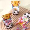 10-50PCS Cartoon Football Trophy Gift Packaging Boxes Children's Party Dessert Table Birthday Supplies Football Theme Candy Box