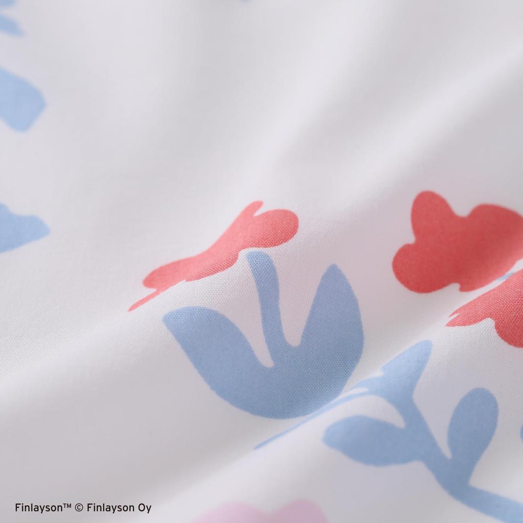 Nishikawa Duvet Finlayson Quick Snap for Easy On and PI04580669 [Nishikawa] Cover, Single, Washable, 100% Cotton, Ulla, Off, Reversible, Pink,