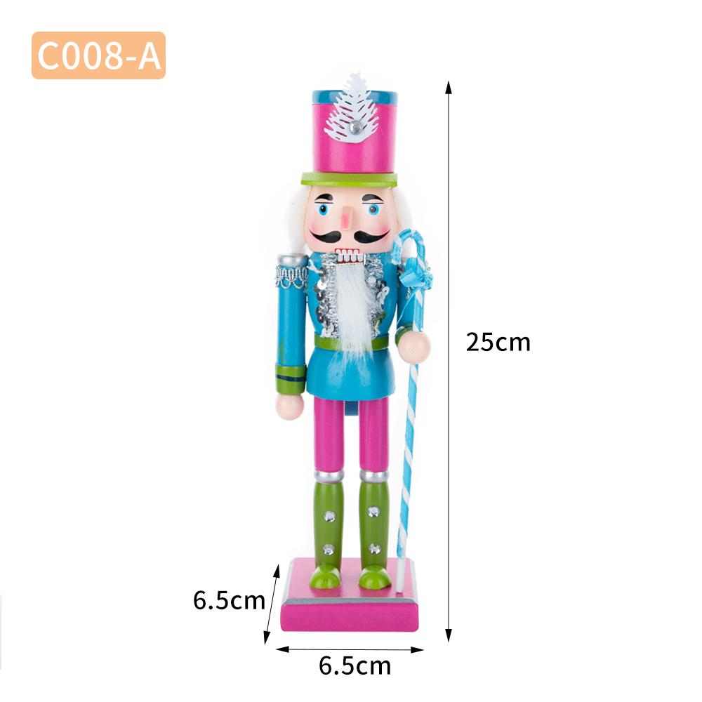 Colorful Candy-themed Wooden Nutcracker
