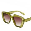 Vintage Double Beam Full Frames Sunglasses Female Cat Eye Fashion Gradient Shades UV 400 Protection Male Trending Matte Candy Color Sun Spectacles