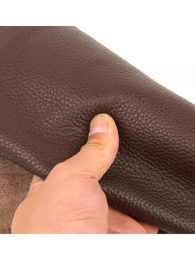 Dark brown cowhide leather, lychee patterned leather, yoga mat leather, sofa leather, car seat leather, fabric leather