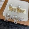 Copper Plated Thick Silver Super Fairy Inlaid Zircon Butterfly Tassel Two Wearing Earrings Female Sweet Temperament Stud Earrings