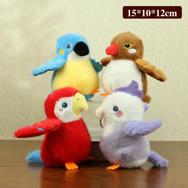 Internet Celebrity Penguin Parrot Chicken Plush Toy Bag Pendant - Cute School Bag Plush Doll Birthday Gift