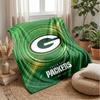 Green Bay Packers Flannel Fleece Blanket Cozy Warm Throw Blanket For Couch Bed Travel All Season Use