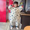 Thick Cotton Sleeping Bag Toddlers Winter Warm Footed Pajamas Unisex Kids Sleepwear With Cartoon Print