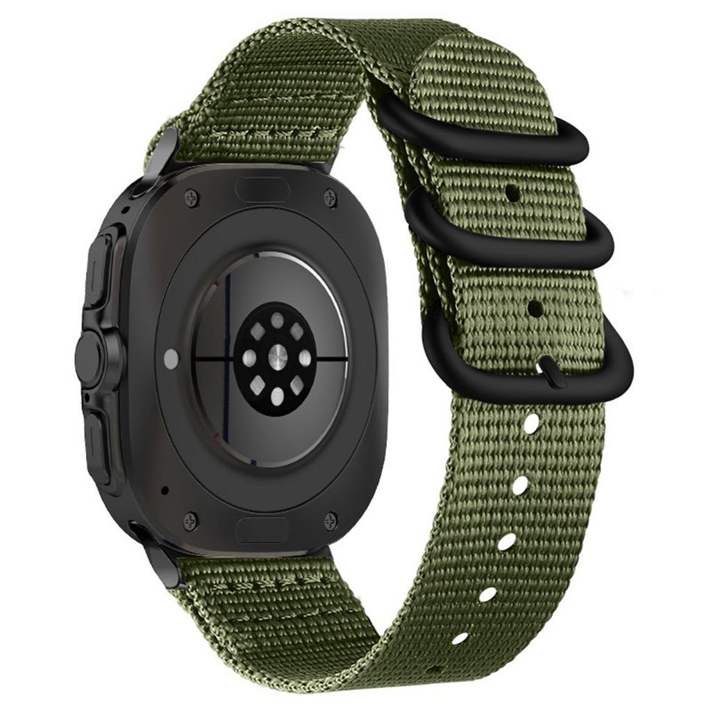 Nylonový řemínek s dvojitou smyčkou pro Samsung Galaxy Watch Ultra (2025) 47mm/Ultra 47mm Černá přezka Pletený řemínek