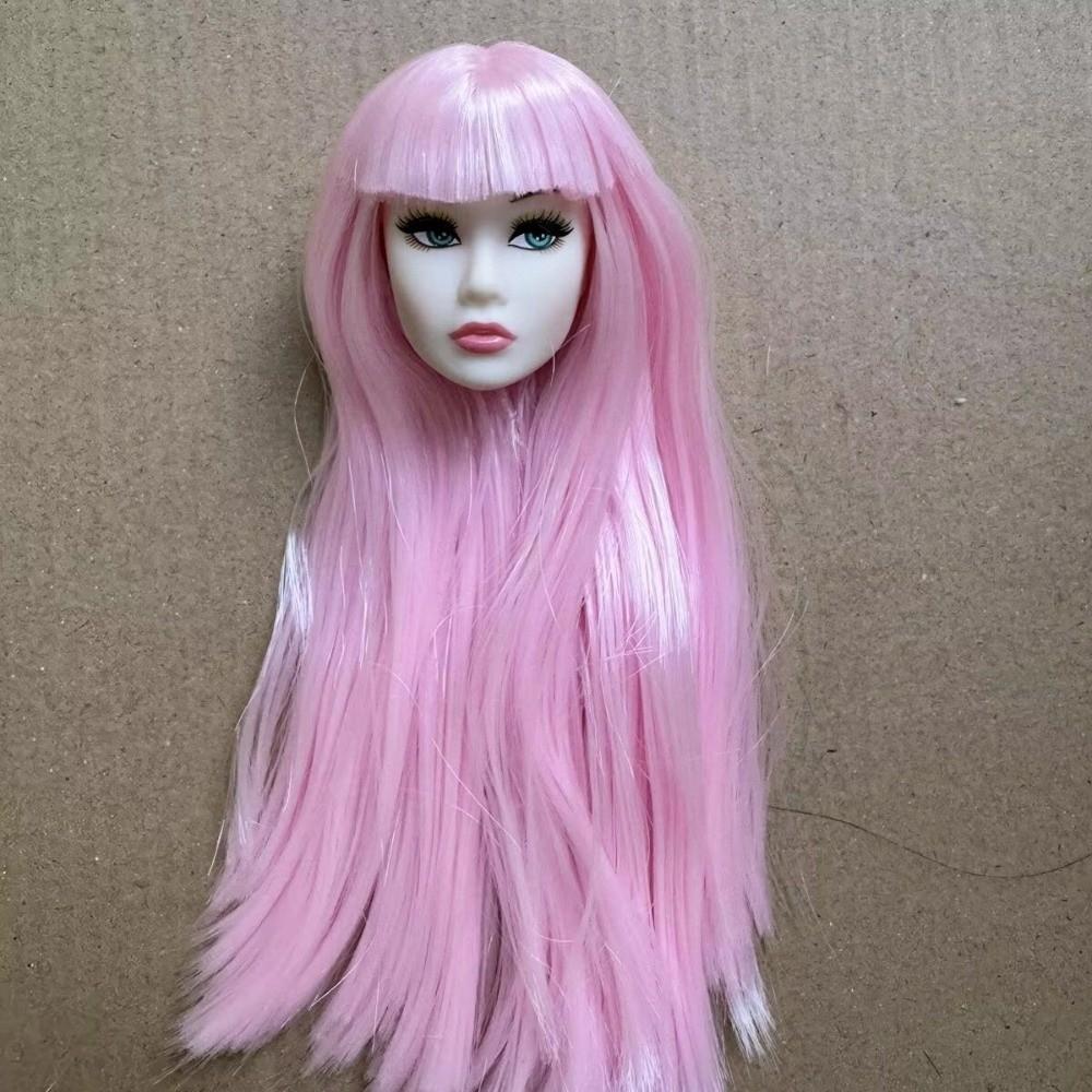 Weiß Normal Gebräunte Haut Puppenkopf Langes Haar Modepuppenkopf für 11,5 Zoll BJD Puppenkörper