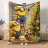 1Pc Winter Snowman Adventure Blanket Soft Throw Blanket For Home Bedroom Bed Sofa Travel Office Solid Christmas Blanket