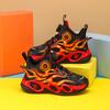 Sneakers Basketball Button Mesh Children's Casual Shoes Medium and Older Children's New 2025 Rotating Autumn
