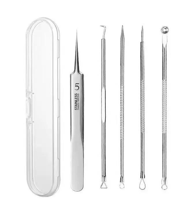 Stainless Steel Blackhead & Zit Extractor Tweezers