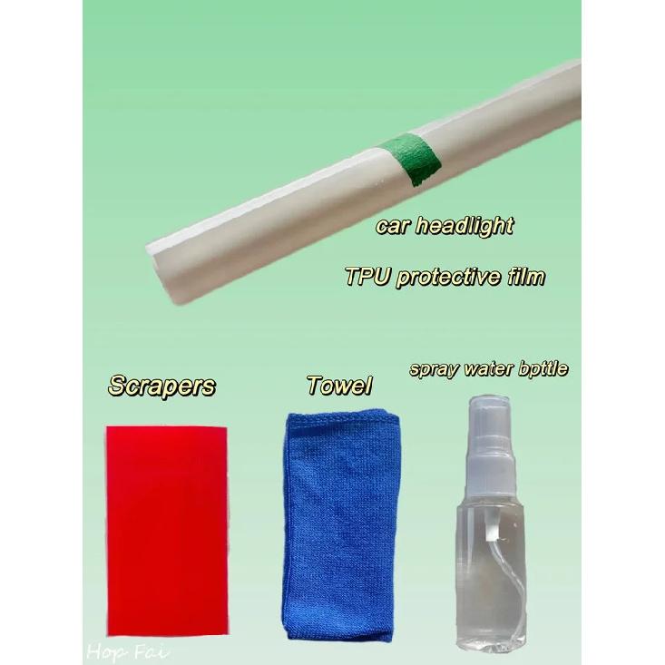 2 Pcs Car Headlight Protective Film Headlamp Transparent Black TPU Sticker For Jeep Grand Cherokee WK2 2014- Accessories