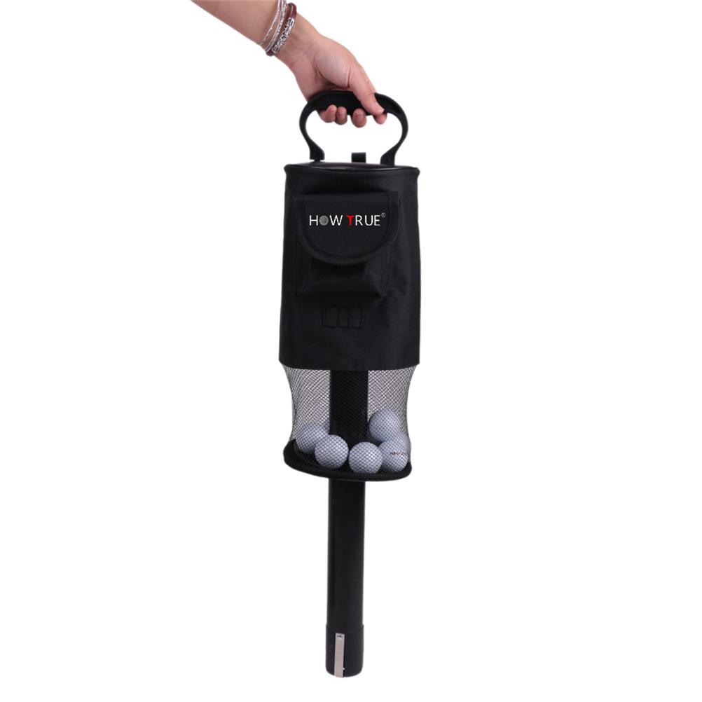 

Portable Ball Retriever Shag Bag Ball Pick Up with Removable Tube Practice Collector