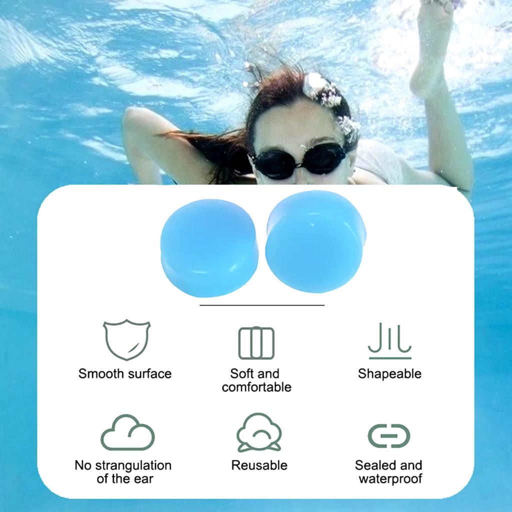 30pcs Reusable Silicone Ear Plugs - Noise Reduction | For Sleeping Swimming Studying Flying Flexible Earplugs