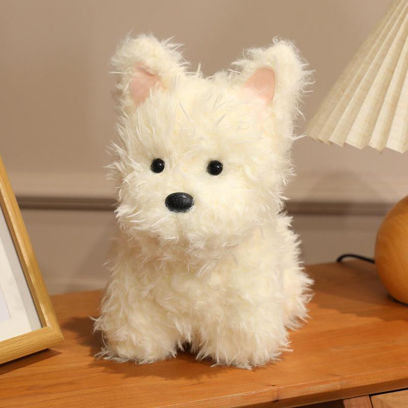 West Highland White Terrier Plush Birthday Puppy Doll - Cute Pet Costume Gift for Girls 23cm 200g