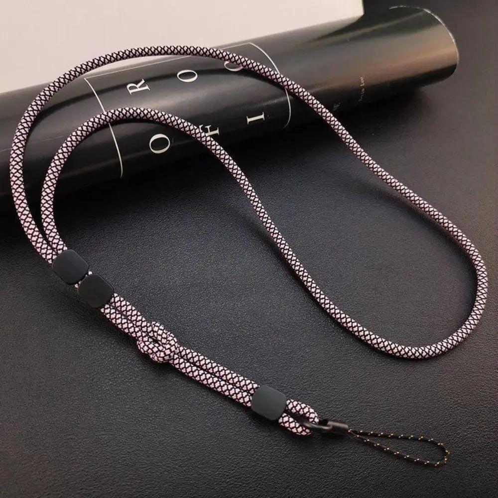 Lanière de téléphone portable tissée à la main Nouvelle Lanière amovible réglable Double usage Longue chaîne anti-perte pour suspension au cou