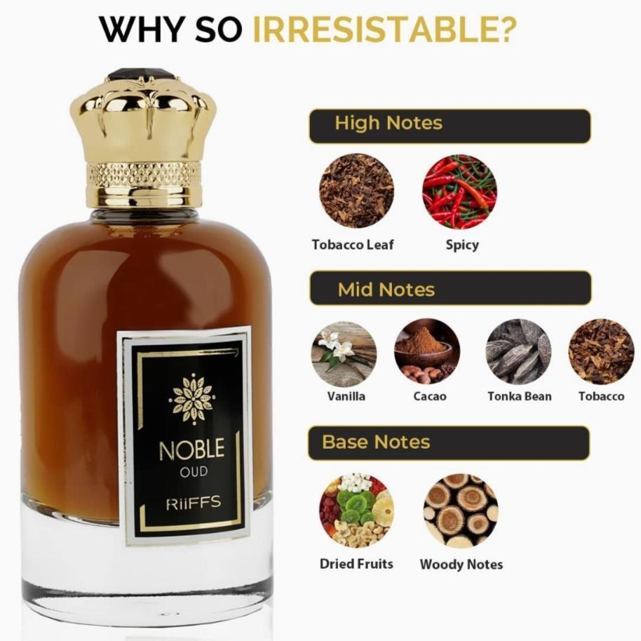 Buy Noble Oud Imported Long Lasting 100ml Unisex Perfume, Spicy
