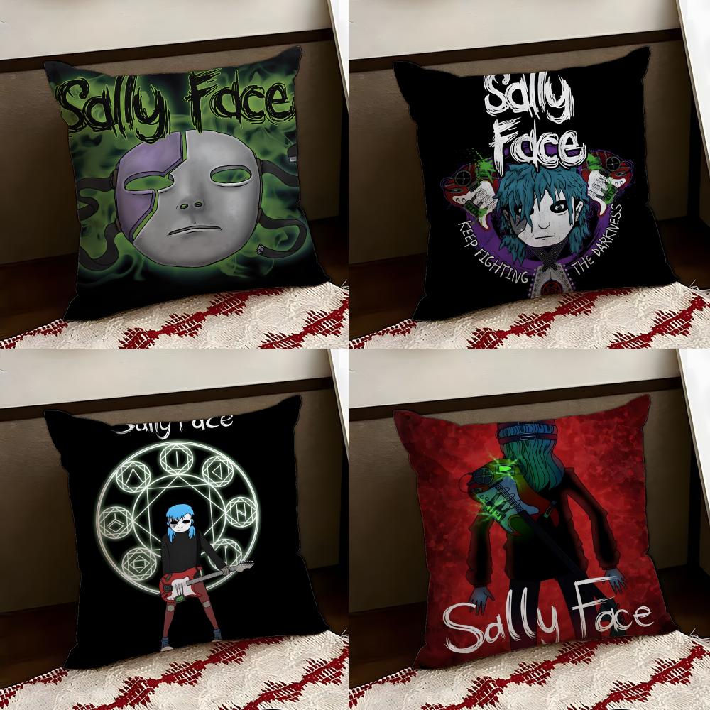 Band SSally FFace Cushion Cover Reversible Soft Durable Pillow Cover Home Car MultiScene Use for Daily Comfort