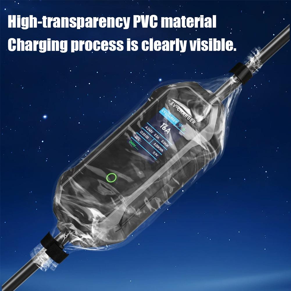 Waterproof EV Charger Rain Cover, Dustproof Protector Bag for Electric Car Charging Plug Control Box Outdoor Car Accessories