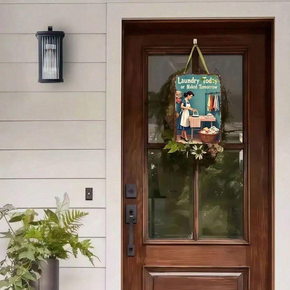 Vintage Laundry Room Metal Wall Sign 8x12 Inch Iron Art Home Decor