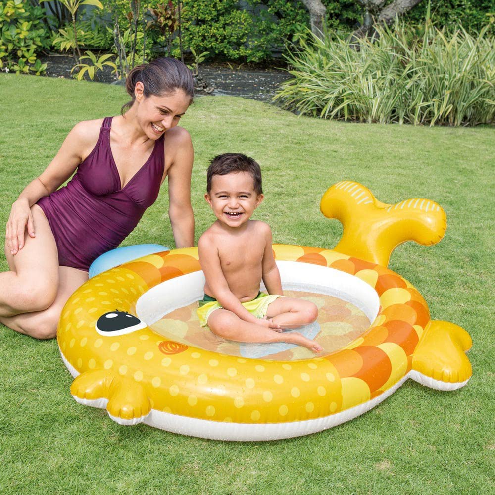 INTEX Freundlicher Goldfisch Baby Pool, 140 x 124 x 34 cm, 57111 [Offizielles japanisches Produkt]