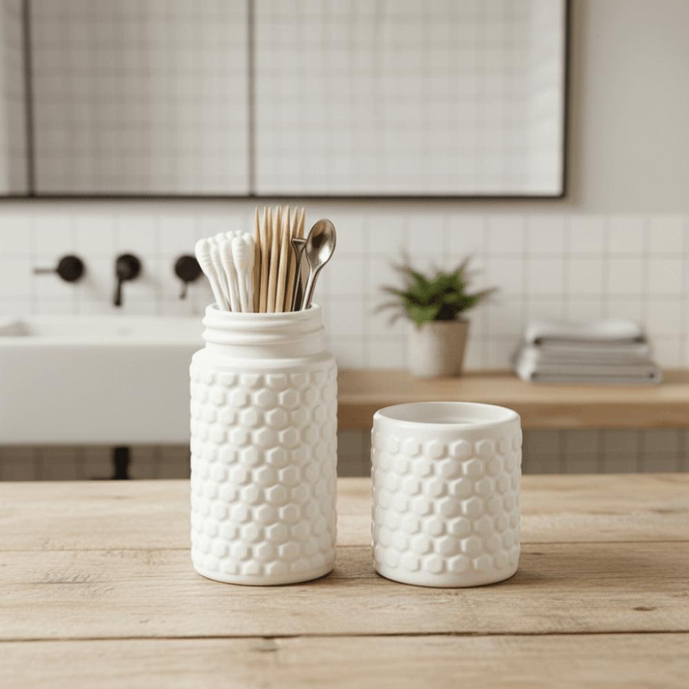 Multipurpose Cotton Swab Storage Box 3D Printed Space-Saving Organizer Toothpicks