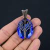 Árbol de la vida, tanzanita, piedra preciosa, alambre de cobre, colgante, regalo de joyería para ella