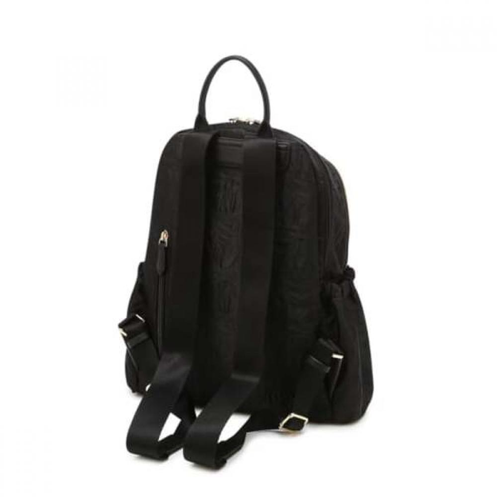 Daks Black Flower Pattern Fabric Backpack Dcba6f503bk