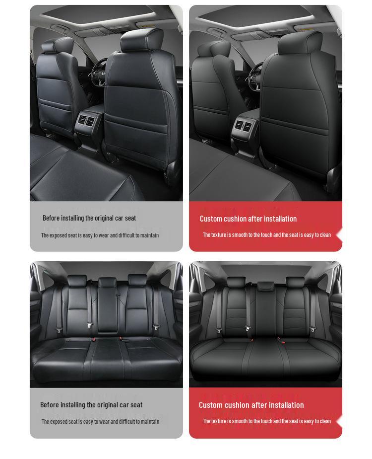 Accord Tenth Gen Leather Seat Cushion - Universal Fit, Four Seasons, Five-Seat.