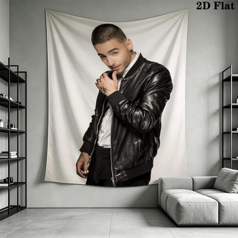 Maluma Wall Tapestry Aesthetic Wall Hanging Printed Fabric Blanket Decorative Tapestries for Bedroom Living Room Home Decor