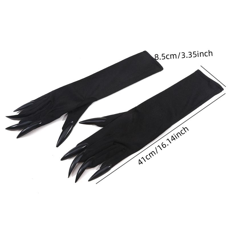 Cool Halloween gloves long section ghost claw dress up gloves fashionable red long nails Cosplay Halloween funny gloves