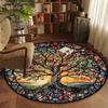 Retro Creative 3D Tree of Life Pattern Round Area Rugs Mat for Living Room Bedroom and Kitchen Carpet Home Room Decor  Area Rugs