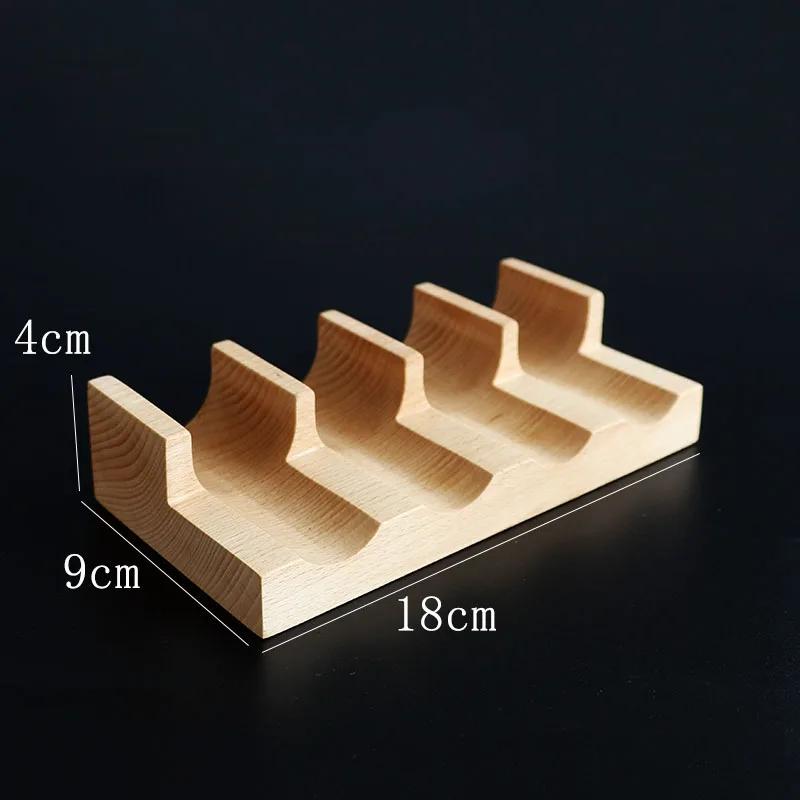 Creative Wooden Sushi Display Plate Rectangular Molecule Cuisine Display Rack Restaurant Food Specialty Display Tableware